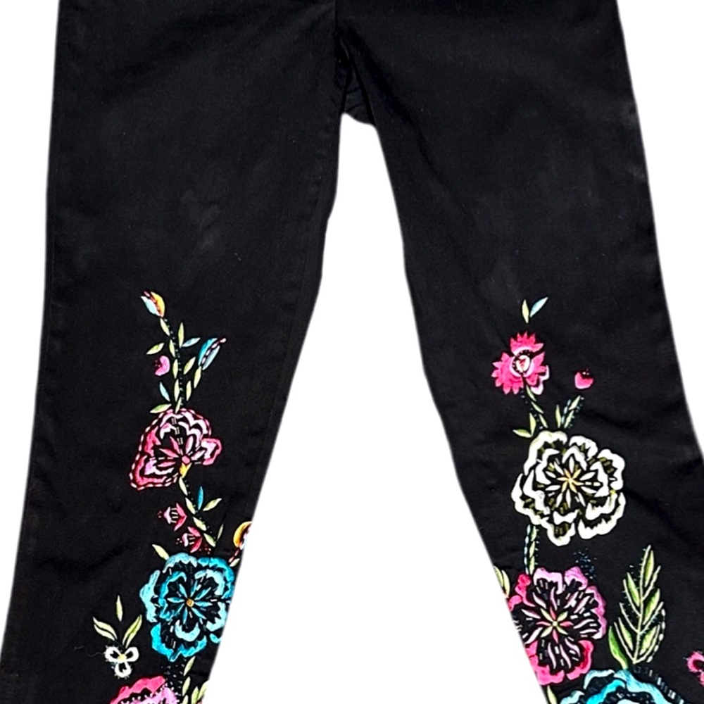 Cache Size 2 Black Embroidered Pants Y2K Hip Vintage 90’s - Picture 11 of 11
